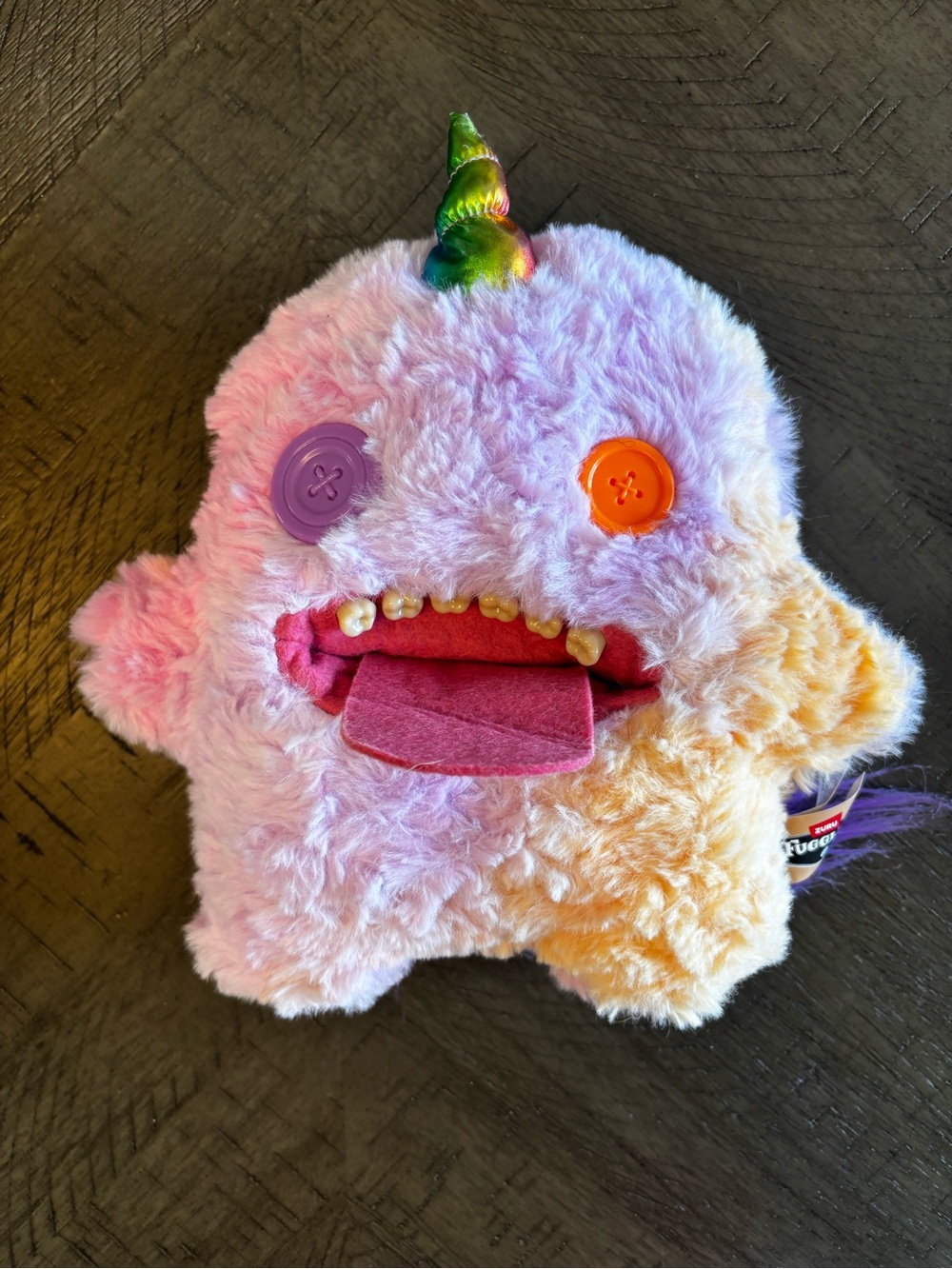 FugglerMonster Unicorn Pal withtail- Pink & Peach Fuzzy Toy